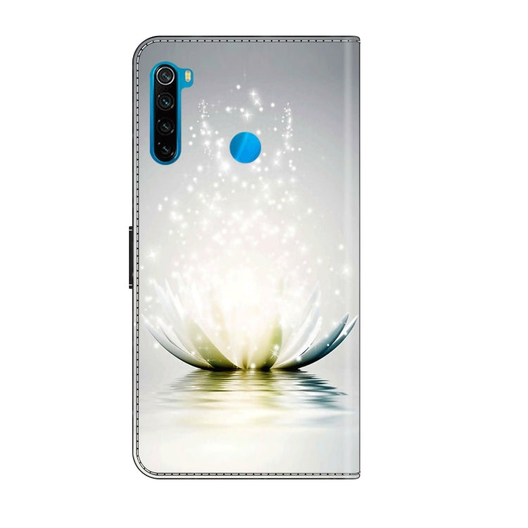 For Xiaomi Redmi Note 8T Crystal 3D Shockproof Protective Leather Phone Case(Light Lotus)