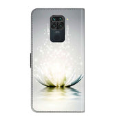 For Xiaomi Redmi Note 9 Crystal 3D Shockproof Protective Leather Phone Case(Light Lotus)