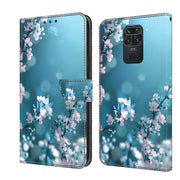 For Xiaomi Redmi Note 9 Crystal 3D Shockproof Protective Leather Phone Case(Plum Flower)