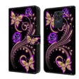 For Xiaomi Redmi Note 9 Crystal 3D Shockproof Protective Leather Phone Case(Purple Flower Butterfly) - free shipping - PMC TechLife - Order now!
