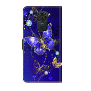 For Xiaomi Redmi Note 9 Crystal 3D Shockproof Protective Leather Phone Case(Diamond Butterfly)