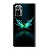 For Xiaomi Redmi Note 10 4G Crystal 3D Shockproof Protective Leather Phone Case(Reflection Dutterfly)