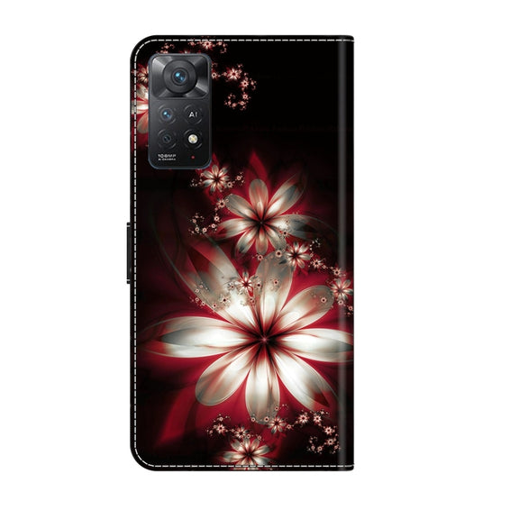 For Xiaomi Redmi Note 11 Pro 5G / 4G Global Crystal 3D Shockproof Protective Leather Phone Case(Fantastic Flower)