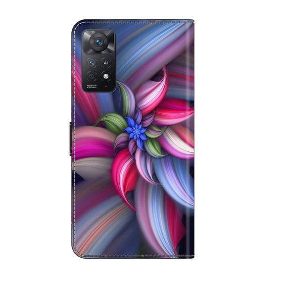 For Xiaomi Redmi Note 11 Pro 5G / 4G Global Crystal 3D Shockproof Protective Leather Phone Case(Colorful Flower)