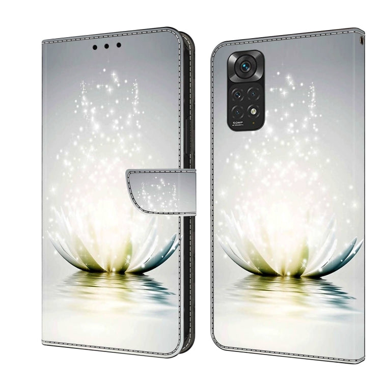For Xiaomi Redmi Note 11 Global Crystal 3D Shockproof Protective Leather Phone Case(Light Lotus)