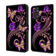 For Xiaomi Redmi Note 11 Global Crystal 3D Shockproof Protective Leather Phone Case(Purple Flower Butterfly) - free shipping - PMC TechLife - Order now!