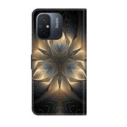 For Xiaomi Redmi 11A 4G / Redmi 12C Global Crystal 3D Shockproof Protective Leather Phone Case(Luminous Building)