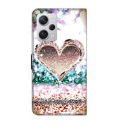 For Xiaomi Redmi Note 12 Pro+ Crystal 3D Shockproof Protective Leather Phone Case(Pink Diamond Heart)
