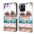 For Xiaomi Redmi Note 12 4G Crystal 3D Shockproof Protective Leather Phone Case(Pink Diamond Heart) - free shipping - PMC TechLife - Order now!