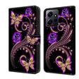 For Xiaomi Redmi Note 12 4G Crystal 3D Shockproof Protective Leather Phone Case(Purple Flower Butterfly) - free shipping - PMC TechLife - Order now!
