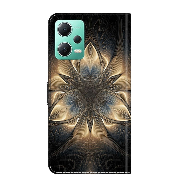 For Xiaomi Redmi Note 12 5G Global / Poco X5 Crystal 3D Shockproof Protective Leather Phone Case(Luminous Building)