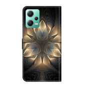 For Xiaomi Redmi Note 12 5G Global / Poco X5 Crystal 3D Shockproof Protective Leather Phone Case(Luminous Building)