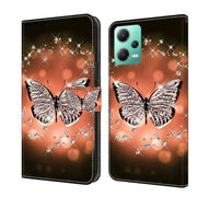 For Xiaomi Redmi Note 12 5G Global / Poco X5 Crystal 3D Shockproof Protective Leather Phone Case(Crystal Butterfly)