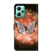 For Xiaomi Redmi Note 12 5G Global / Poco X5 Crystal 3D Shockproof Protective Leather Phone Case(Crystal Butterfly)