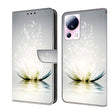 For Xiaomi 13 Lite Crystal 3D Shockproof Protective Leather Phone Case(Light Lotus) - free shipping - PMC TechLife - Order now!