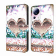 For Xiaomi 13 Lite Crystal 3D Shockproof Protective Leather Phone Case(Pink Diamond Heart) - free shipping - PMC TechLife - Order now!