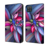 For Samsung Galaxy A12 4G / 5G Crystal 3D Shockproof Protective Leather Phone Case(Colorful Flower)