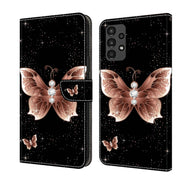 For Samsung Galaxy A13 4G / 5G / A04S Crystal 3D Shockproof Protective Leather Phone Case(Pink Diamond Butterfly)