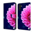 For Samsung Galaxy A14 4G / 5G Crystal 3D Shockproof Protective Leather Phone Case(Pink Petals) - free shipping - PMC TechLife - Order now!