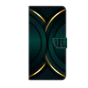 For Samsung Galaxy A22 5G Crystal 3D Shockproof Protective Leather Phone Case(Gold Outline)