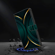 For Samsung Galaxy A22 5G Crystal 3D Shockproof Protective Leather Phone Case(Gold Outline)