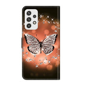 For Samsung Galaxy A23 5G Crystal 3D Shockproof Protective Leather Phone Case(Crystal Butterfly)