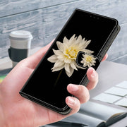 For Samsung Galaxy A32 5G Crystal 3D Shockproof Protective Leather Phone Case(White Flower)