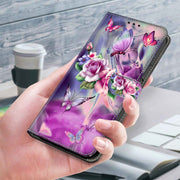 For Samsung Galaxy A32 5G Crystal 3D Shockproof Protective Leather Phone Case(Butterfly)