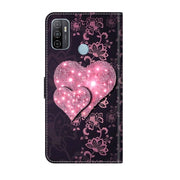 For Samsung Galaxy A33 5G Crystal 3D Shockproof Protective Leather Phone Case(Lace Love)