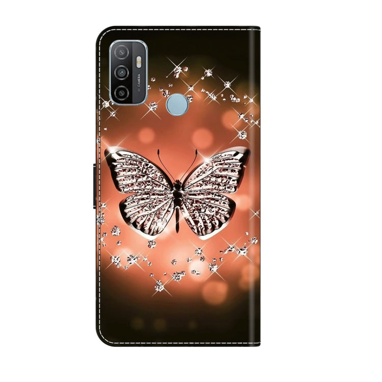 For Samsung Galaxy A33 5G Crystal 3D Shockproof Protective Leather Phone Case(Crystal Butterfly)