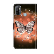 For Samsung Galaxy A33 5G Crystal 3D Shockproof Protective Leather Phone Case(Crystal Butterfly)