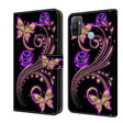 For Samsung Galaxy A33 5G Crystal 3D Shockproof Protective Leather Phone Case(Purple Flower Butterfly) - free shipping - PMC TechLife - Order now!