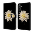 For Samsung Galaxy A34 5G Crystal 3D Shockproof Protective Leather Phone Case(White Flower) - free shipping - PMC TechLife - Order now!