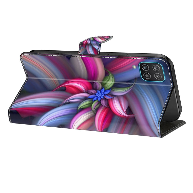 For Samsung Galaxy A34 5G Crystal 3D Shockproof Protective Leather Phone Case(Colorful Flower)