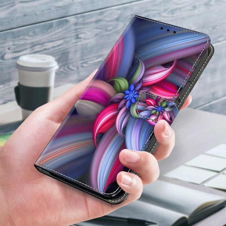 For Samsung Galaxy A34 5G Crystal 3D Shockproof Protective Leather Phone Case(Colorful Flower)