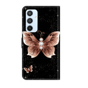 For Samsung Galaxy A54 5G Crystal 3D Shockproof Protective Leather Phone Case(Pink Diamond Butterfly)