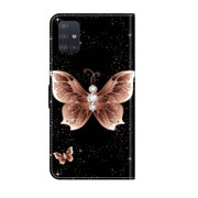 For Samsung Galaxy A71 4G Crystal 3D Shockproof Protective Leather Phone Case(Pink Diamond Butterfly)
