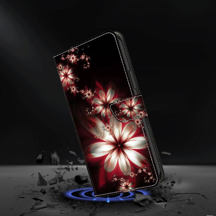 For Samsung Galaxy S8+ Crystal 3D Shockproof Protective Leather Phone Case(Fantastic Flower)