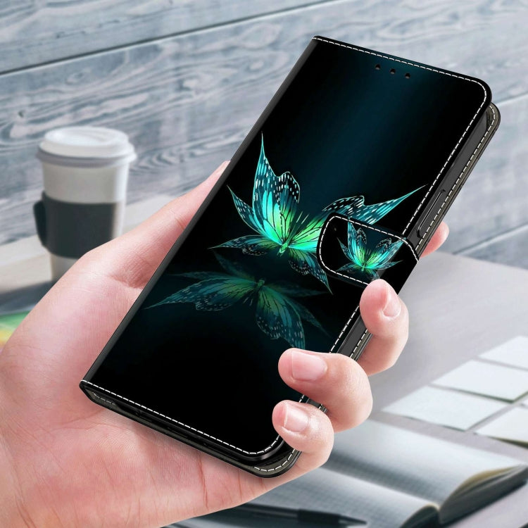 For Samsung Galaxy S9 Crystal 3D Shockproof Protective Leather Phone Case(Reflection Dutterfly)