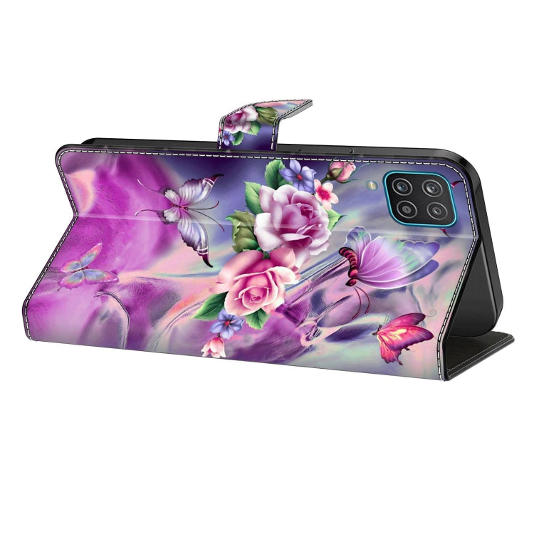 For Samsung Galaxy S9 Crystal 3D Shockproof Protective Leather Phone Case(Butterfly)