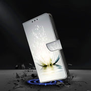 For Samsung Galaxy S9+ Crystal 3D Shockproof Protective Leather Phone Case(Light Lotus)