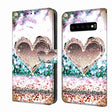 For Samsung Galaxy S10 Crystal 3D Shockproof Protective Leather Phone Case(Pink Diamond Heart) - free shipping - PMC TechLife - Order now!