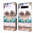 For Samsung Galaxy S10+ Crystal 3D Shockproof Protective Leather Phone Case(Pink Diamond Heart) - free shipping - PMC TechLife - Order now!