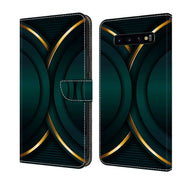 For Samsung Galaxy S10+ Crystal 3D Shockproof Protective Leather Phone Case(Gold Outline)