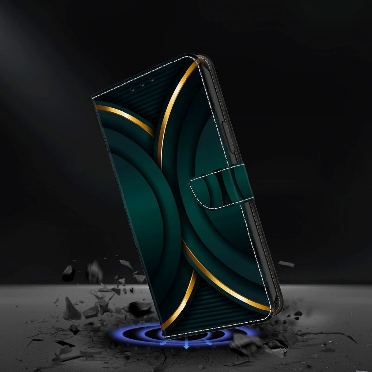 For Samsung Galaxy S10+ Crystal 3D Shockproof Protective Leather Phone Case(Gold Outline)
