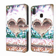 For Samsung Galaxy S10e Crystal 3D Shockproof Protective Leather Phone Case(Pink Diamond Heart) - free shipping - PMC TechLife - Order now!