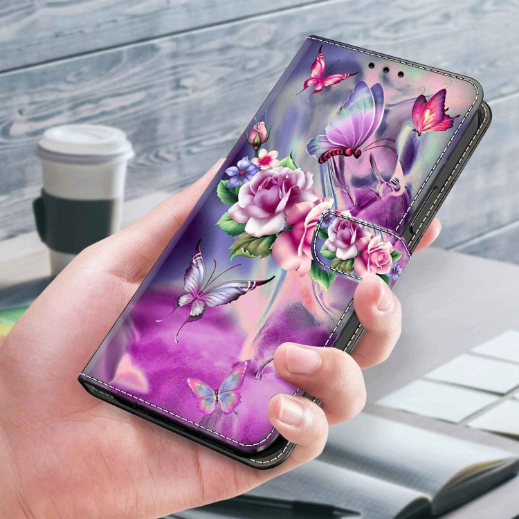 For Samsung Galaxy S10e Crystal 3D Shockproof Protective Leather Phone Case(Butterfly)
