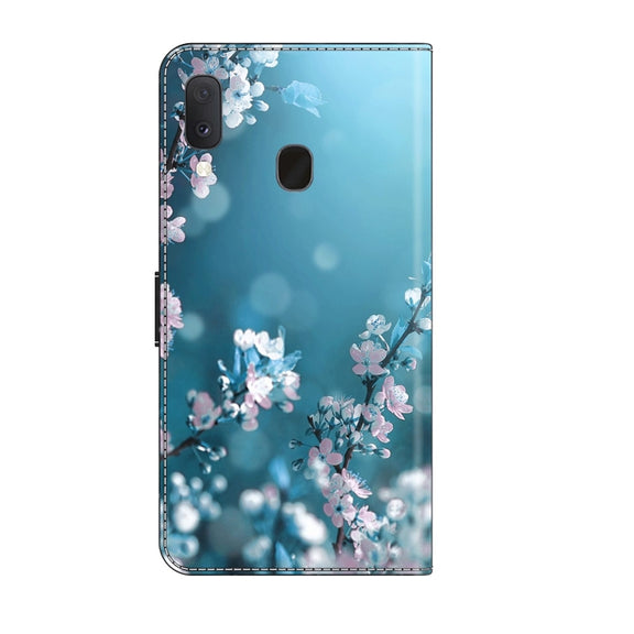 For Samsung Galaxy S10e Crystal 3D Shockproof Protective Leather Phone Case(Plum Flower)
