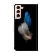 For Samsung Galaxy S21 Crystal 3D Shockproof Protective Leather Phone Case(Two Branches)