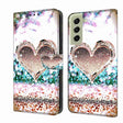 For Samsung Galaxy S21 FE 5G Crystal 3D Shockproof Protective Leather Phone Case(Pink Diamond Heart) - free shipping - PMC TechLife - Order now!